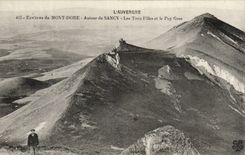 The mount Gilds CPA Around Sancy the three girls and Puy GRos