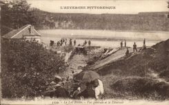 Auvergne CPA the lake PAvin View and the outfall