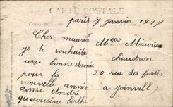 Phantasie - gluckliches Jahr - kleiner Junge mit Blumen - CPA