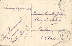 Fantasy - Man - a Hello - Handsome man with thick mustache - CPA