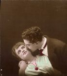Fantaisie - Couple - Le Baiser Je Voudrais a jamais pouvoir perpetuer cette minute exquise - CPA 