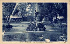 Saint Etienne CPA the daphne and the swans (swan)