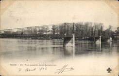 CPA Tours Pont suspendu Saint Symphorien