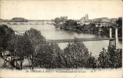 Tours - Vue Panoramique sur la Loire - CPA 