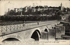 Chinon - the Bridge on Vienna and the Castle - CPA