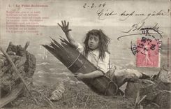 CPA Phantasie-Kind kleiner Robinson