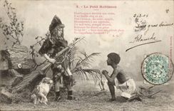 CPA Phantasie-Kind kleiner Robinson