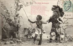 CPA Phantasie-Kind kleiner Robinson