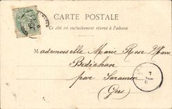 CPA Phantasie-Kind Pierrot Vater der Familie