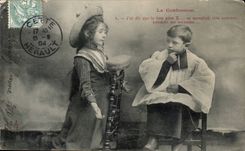 CPA Phantasie das Kindgestandnis