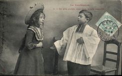 CPA Phantasie das Kindgestandnis