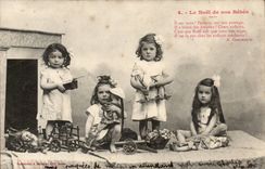 CPA Phantasie-Kind-Weihnachten unserer Babys