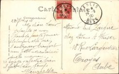 Senlis CPA westliche Front der Kathedrale