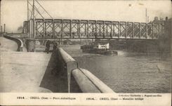 Creil CPA Pont metallique