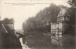 Pont de l' isle Adam on the oise destroys by the French genius