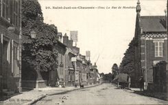 Saint gerade in der Fahrbahn CPA die Strasse von Montdidier