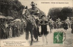 Compiegne CPA der Zahlimpulsde Clermont Tonnerre Konig der Waffen des Seitenturniers hat Gelbert Pferd