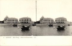 Stereoscopic sights Tonkin CPA Hai Phong Palate of the Vietnam governor