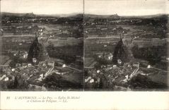 Auvergne CPA Puy Church Saint Michel and castle of Polignac