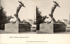 Italy Italia CPA Milan Cemetery Monument