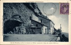 Vercors CPA Collar of Rousset left the tunnel and the built hotel has side of rock (1255m)