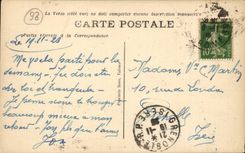 Valence CPA Places Republic and Statue of Emile Augier (train)