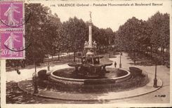 Valence CPA monumental Fountain and Bancel boulevard