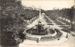 Valence CPA monumental Fountain and boulevard Maurice Clerk