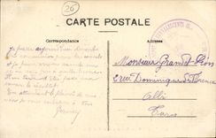 Valence CPA Panorama of the place of the Republic (train)