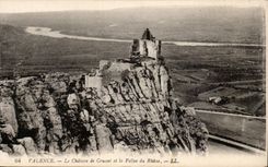 Valence CPA the castle of CRussol and the valley of the Rhone