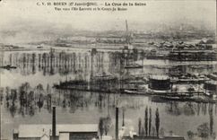 Rouen CPA the rising of the Seine Seen towards the island Lacroix and the course the Queen
