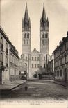 Kirche-Sainte Etienne-Abtei Caen-CPA mit der Manner westlichen Front