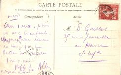 Langrune on sea CPA the church bell-tower finished of restoring in 1908