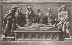 Interior Quimper CPA of the cathedral Burial of Christ