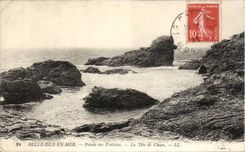 Beautiful isle at sea CPA Points Foalta the head of dog