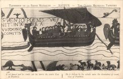 Bayeux CPA Tapisserie der Konigin Mathilde Harold ist Wachstum durch die Winde auf Grund des Zahlimpulses Guy de Ponthieu