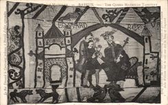 Bayeux CPA Tapisserie des Mathilde-Koniginkonigs Edouard die Beichtvaterauftrage hat Harold zum zu gehen