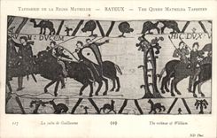 Tapestry of the queen Mathilde Bayeux CPA the continuation of Guillaume