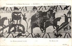 Tapestry of the queen Mathilde Bayeux CPA the Breton ones escape