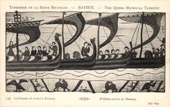 Tapisserie der Konigin Mathilde Bayeux CPA Guillaume den Osten ankommt hat Pevensey