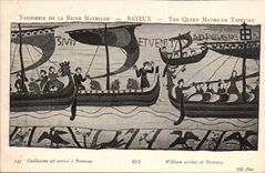 Tapisserie der Konigin Mathilde Bayeux CPA Guillaume den Osten ankommt hat Pevensey