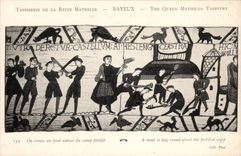 Tapisserie der Konigin Mathilde die Bayeux CPA man eine Grube um das Lager grabt verstarkt sich