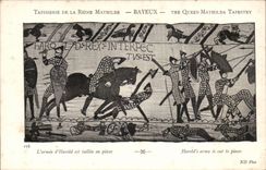 CPA Tapisserie der Konigin Mathilde Bayeux auf englisch
