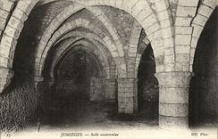 Old abbey of Jumieges CPA underground Room