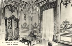 CPA Castle of Chantilly Living room of music