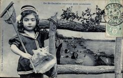 Saint Nazaire - von Str Nazaire mein Gedachtnis empfangen - Kind - hubsches Madchen - CPA