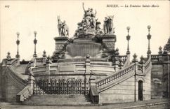 Rouen - the Fountain Sainte Marie - CPA