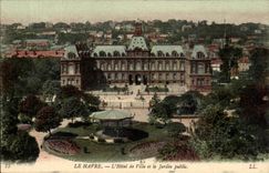 Le Havre - das Rathaus und der allgemeine Garten - CPA