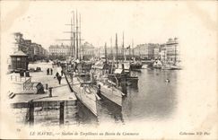 Le Havre - Station der Zerstorer zur Bassin-Werbung - CPA