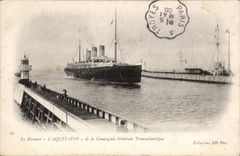 Steamer Aquitaine of Transatlantic General Company - steamer - CPA